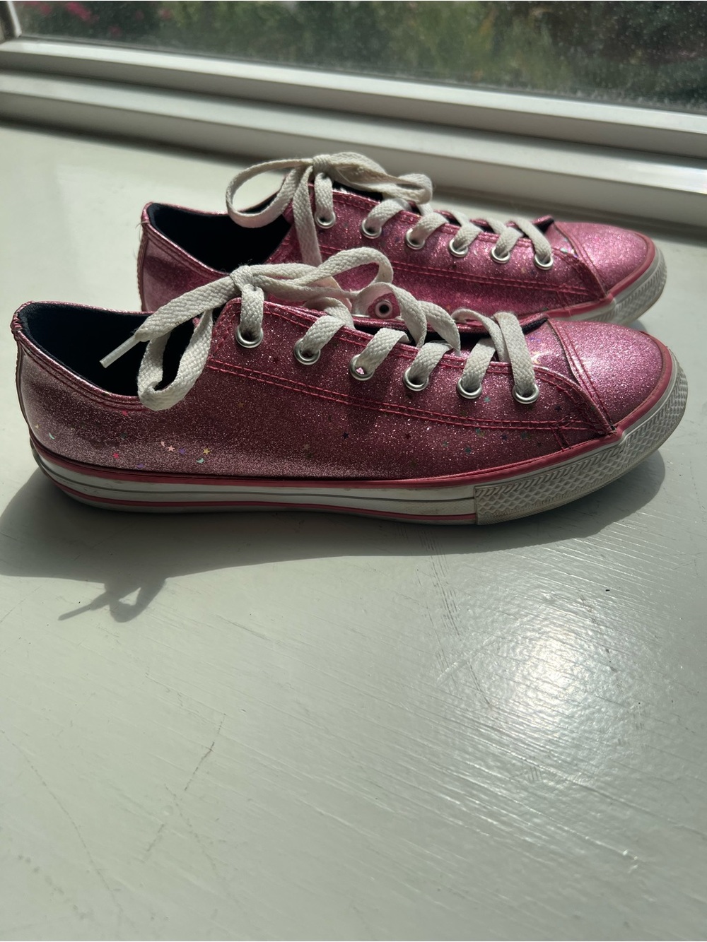 Converse Chuck Taylor All Star Galaxy Glimmer Mod Pink, Youth 6/Women’s 8